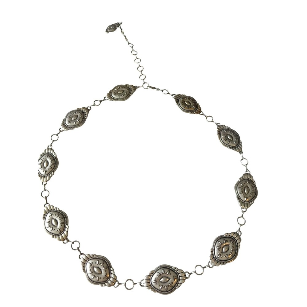 Idyllwind Silver Tone Concho Chain Belt Women Western Boho Adjustable - Picture 6 of 7